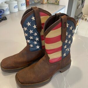 Like New Justin Durango cowboy boots American flag size 10.5 men’s